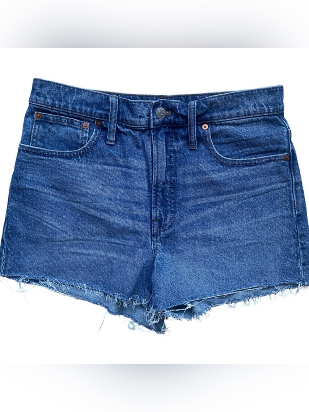 Madewell The Perfect Jean Short High Rise Raw Hem Cutoffs Medium Denim Size 30